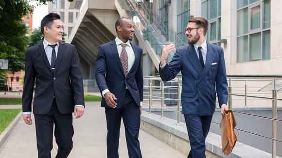 three men walking three men walking